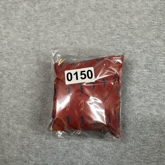 Tommy Bahama Mens Neck Tie Coral Orange Blue Golf 100% Silk Made In USA - Picture 5 of 5